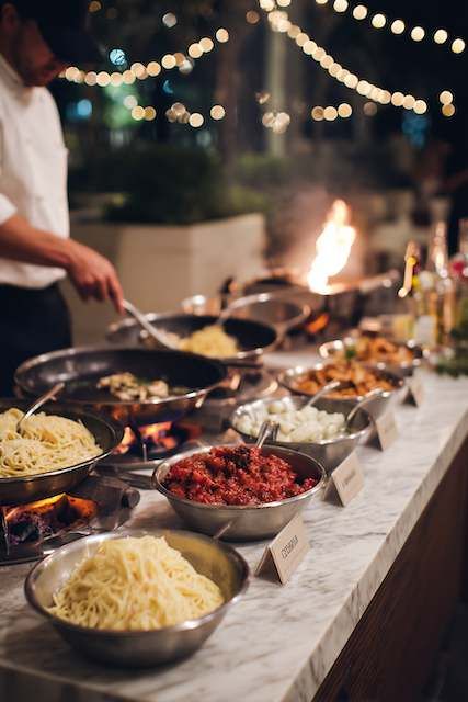 Live cooking station